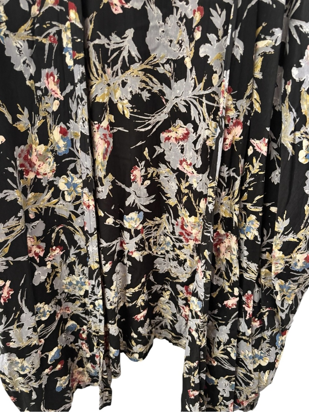 Women’s Black Floral Kimono - Picture 4 of 6